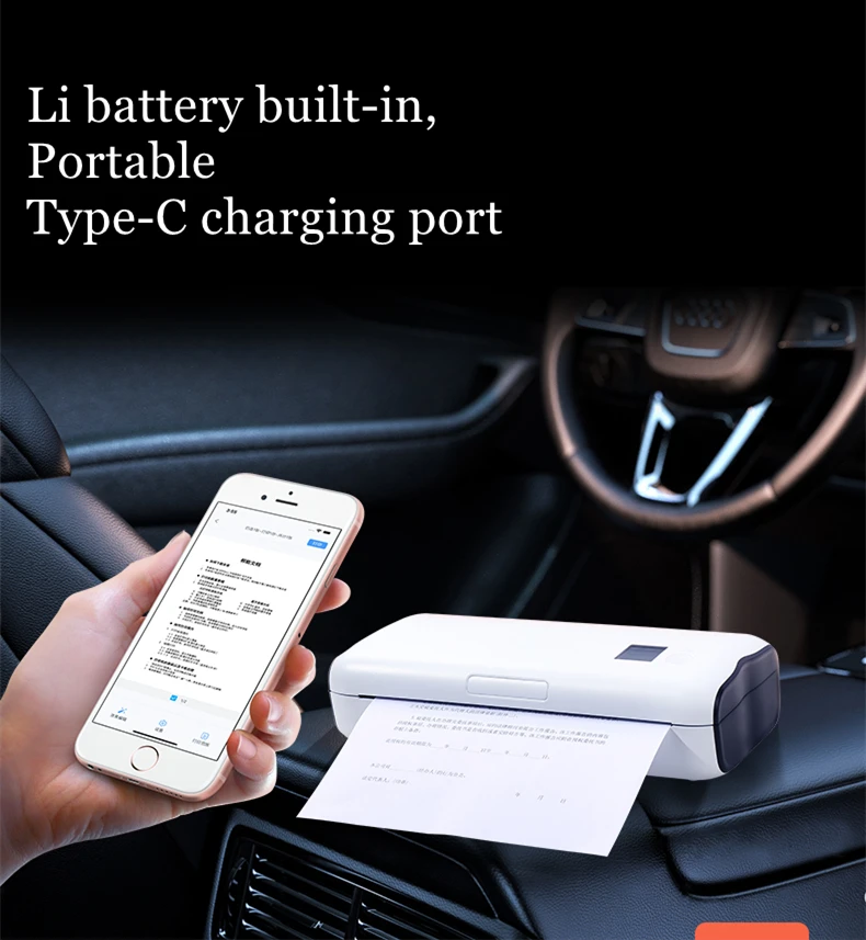 A4bt A4 Size Bt Mobile Receipt Thermal Printer Support A5 Size Paper