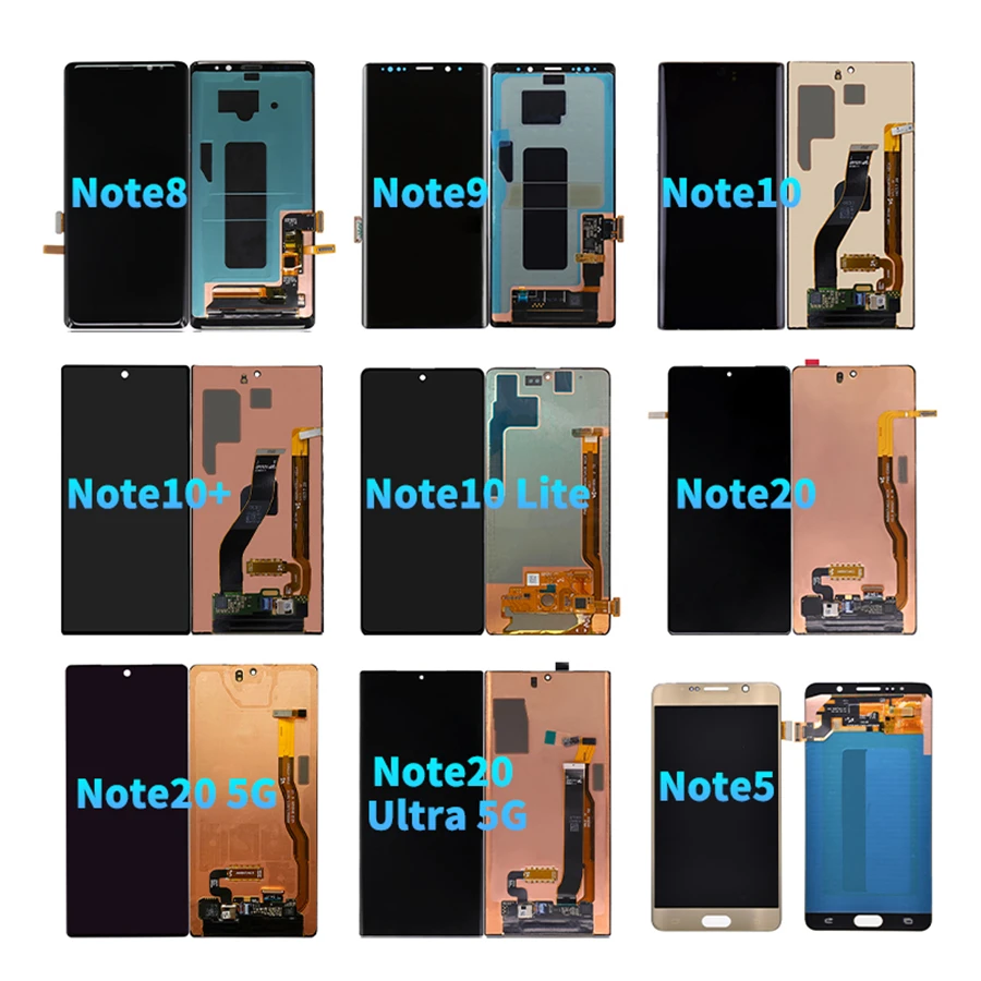 Replacement Screen Touch Mobile Phone Lcd Pantalla Display for Samsung Note 5 7 8 9 10 10+ 20 Ultra Lite 5G Edge