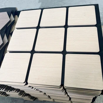 Customized Wooden Geometric Acoustic Panels Design PVC Natural Wood Veneer OEM ODM Sound Absorbing Proof Acoustical Wall Panels