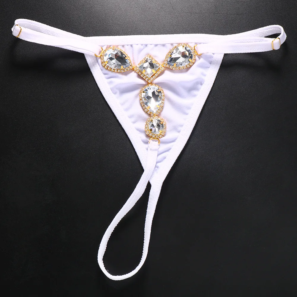 White Square Jewelry Panties Women Rhinestone High Quality Underpant ...