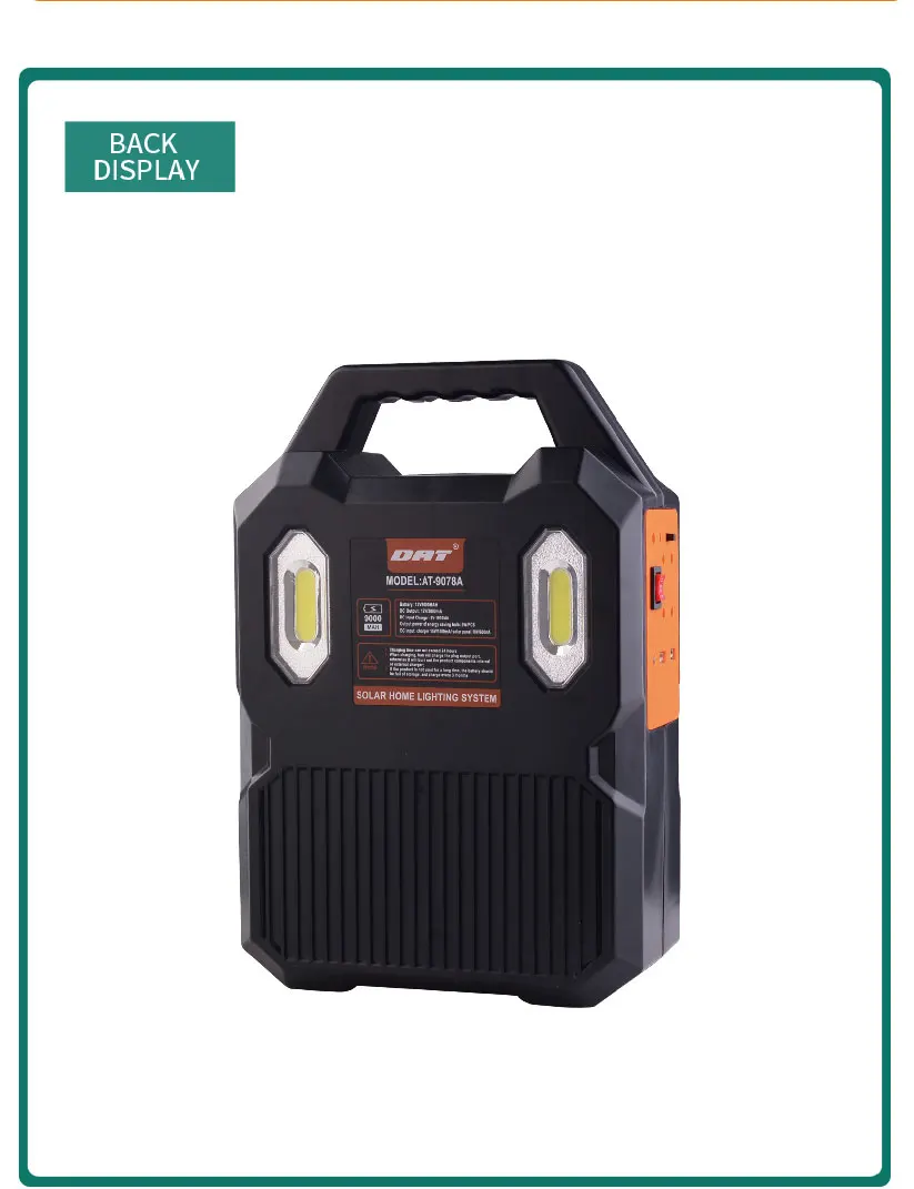 AT-9078 DAT Solar Home Lighting System - 12V Solar Energy