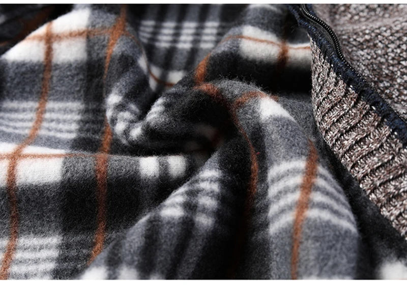 Men's Slim Fit Stand Collar Zip Jacket Cotton Warm Winter Coat_voghion.com