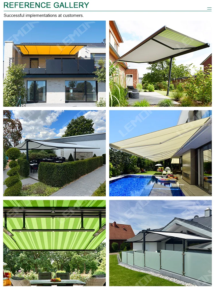 Outdoor Patio Waterproof Electric Retractable Awning