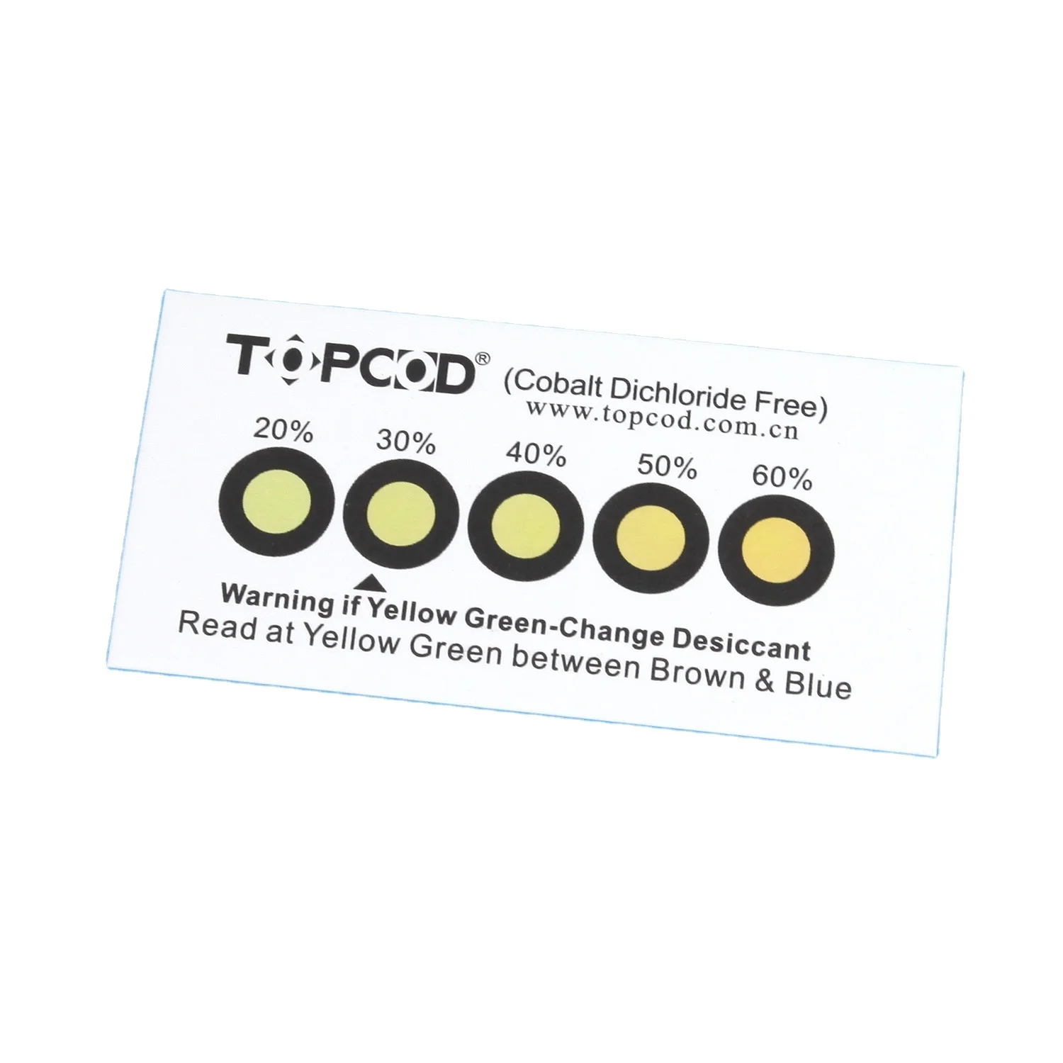 Factory Outlet Temperature Controller Moisture Absorption and Humidity Indicator Card for Petroleum Additives
