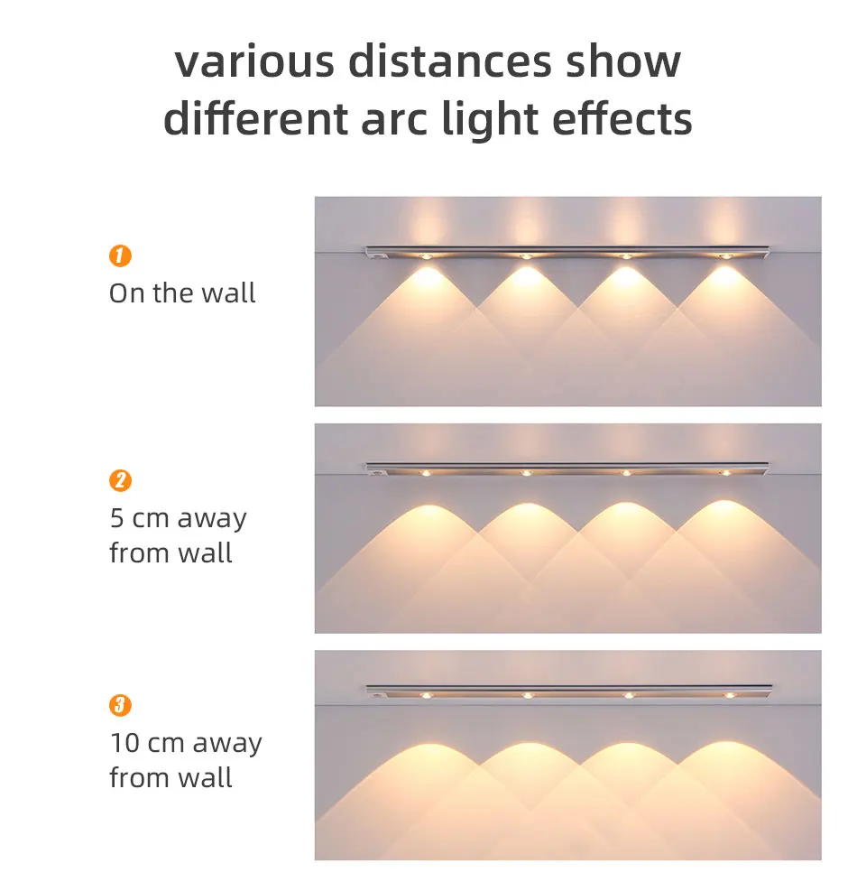 product led showcase motion sensor rechargeable light under cabinet lighting led kitchen cabinet light-39