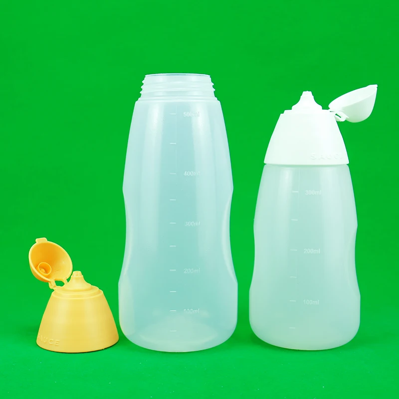 product customizable 330ml 500ml eco friendly recycled plastic kitchen squeeze bottle screw cap condiment dispenser ketchup packaging-29