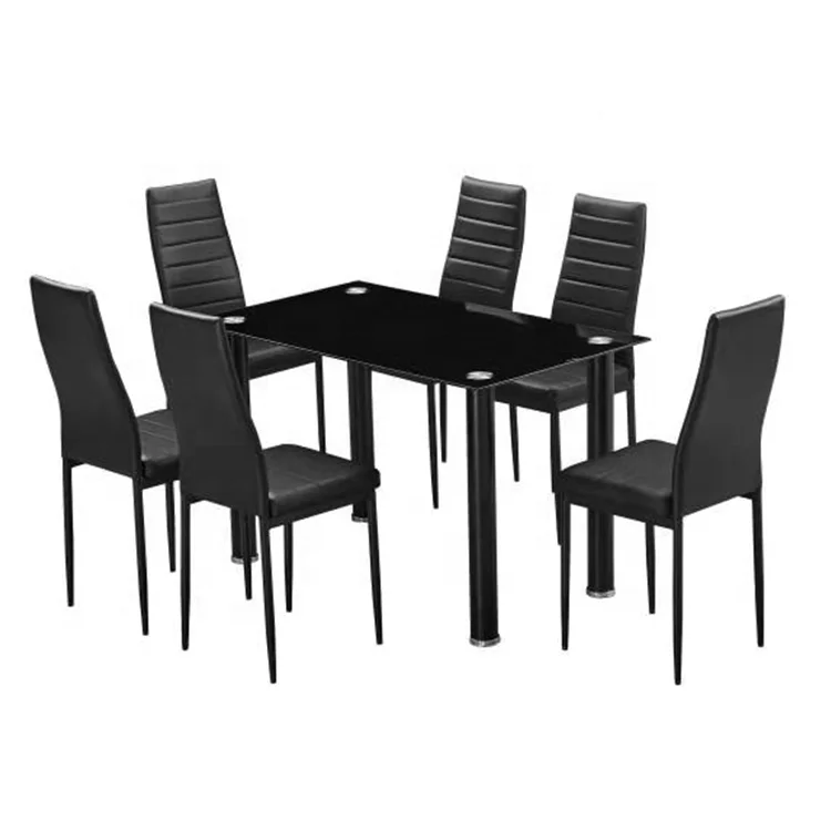 Glass Top Kitchen Table Set / Amalfi Modern Glass Top Table With 4 Chairs Hom Furniture - Glass top kitchen table set.