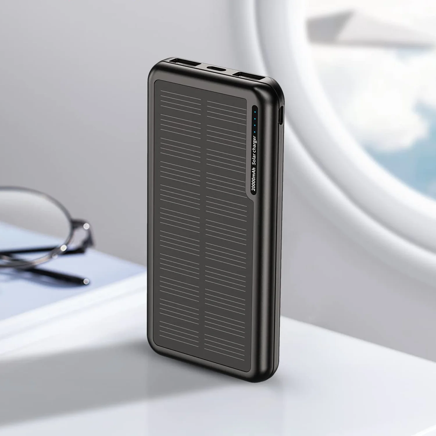 Factory Mobile Portable Waterproof Solar Power Cell Phone Charger Solar Powerbank 20000Mah