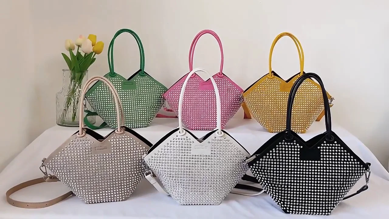 Fashion Diamond Bucket Bag Luxury Party Wedding Women Evening Purse