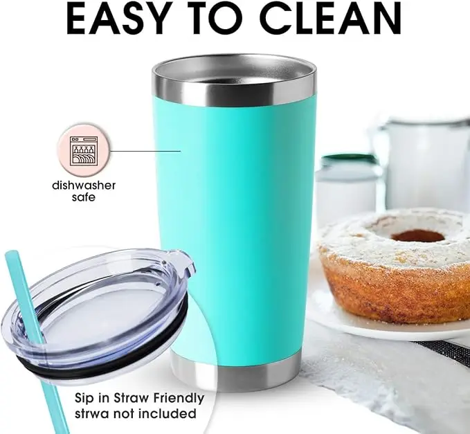 Vacuum Stainless Steel Travel Mug with 2-in-1 Slide Lid Personalized Custom logo Color Powder Copper Plated Tumbler manufacture