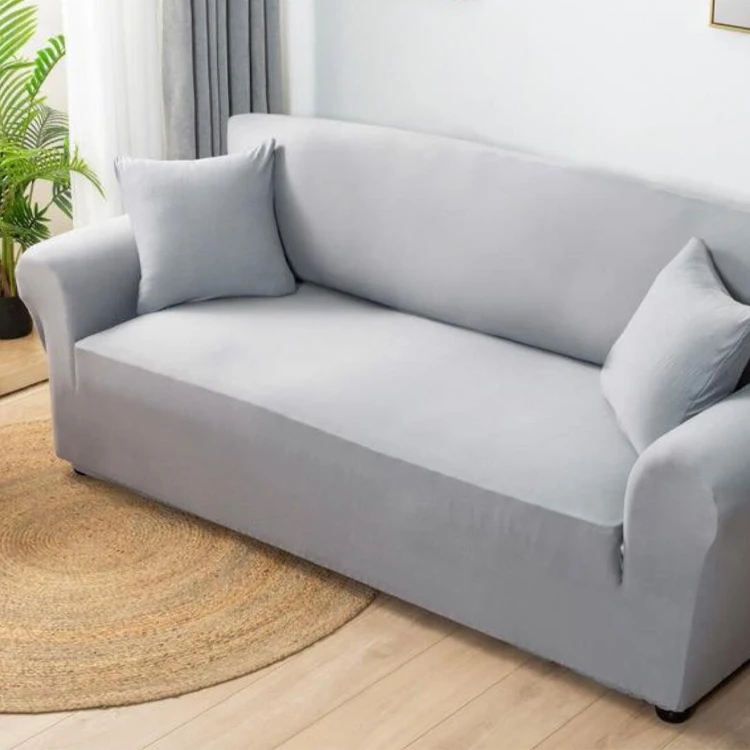 Трикотажный защитный жаккардовые эластичные чехол housse de канапе диван в форме буквы L крышка 3 Seater Set