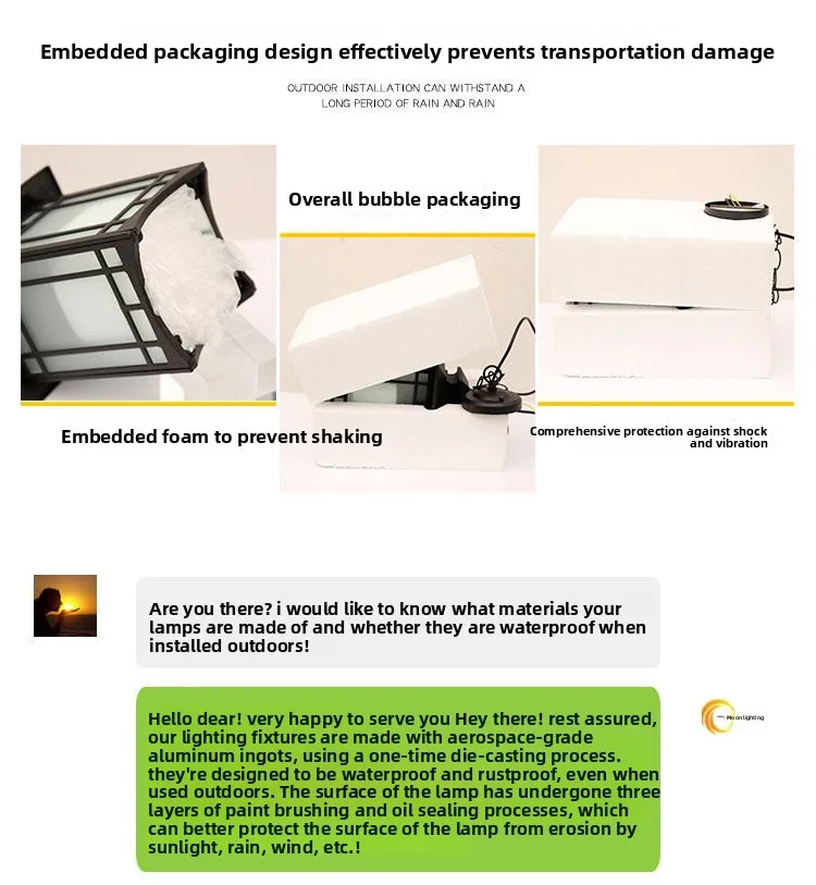 Packaging & shipping specifications