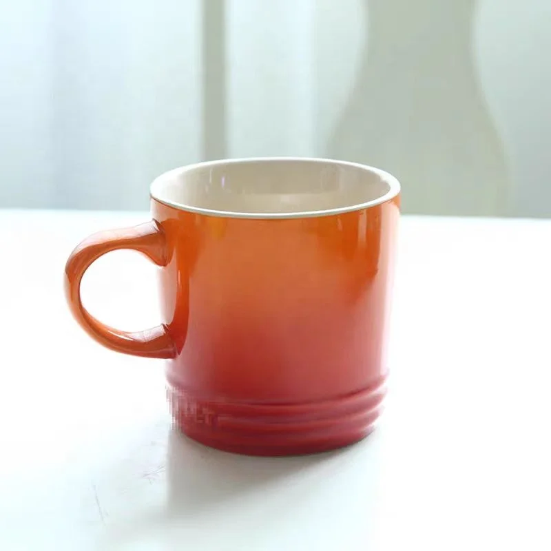 Ceramic Tea Mug for Hot Tea Cups Orange Yellow Kiln Change Glaze for Office and Home Horoscope Coffee Mugs Gifts