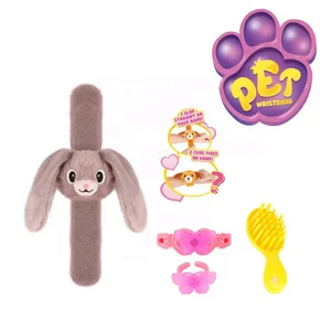 New Design Plush Watch Toys for Girls Beauty Set with Soft Material Rabbit Bracelet and Makeup Plastic Material