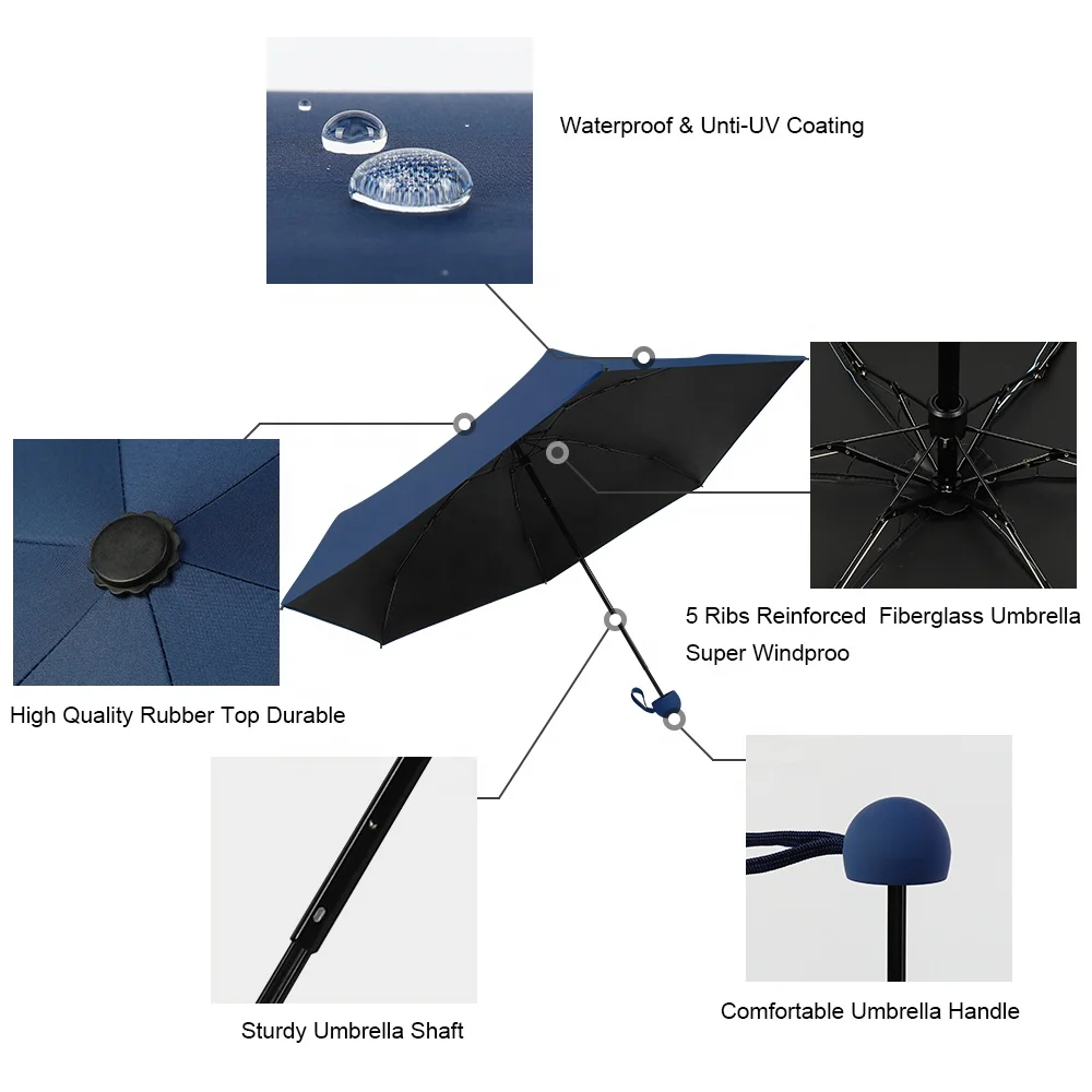 Custom Umbrella Mini Capsule Manual Custom Uv Protection Lady Small  Folding Umbrella