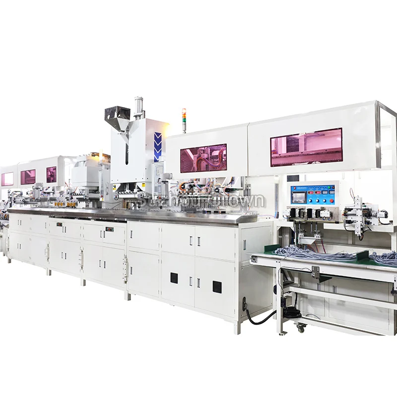 Cable Manufacturing Machinery Fully Automatic Power Cord Production Line Euro Power Plug Making Machine