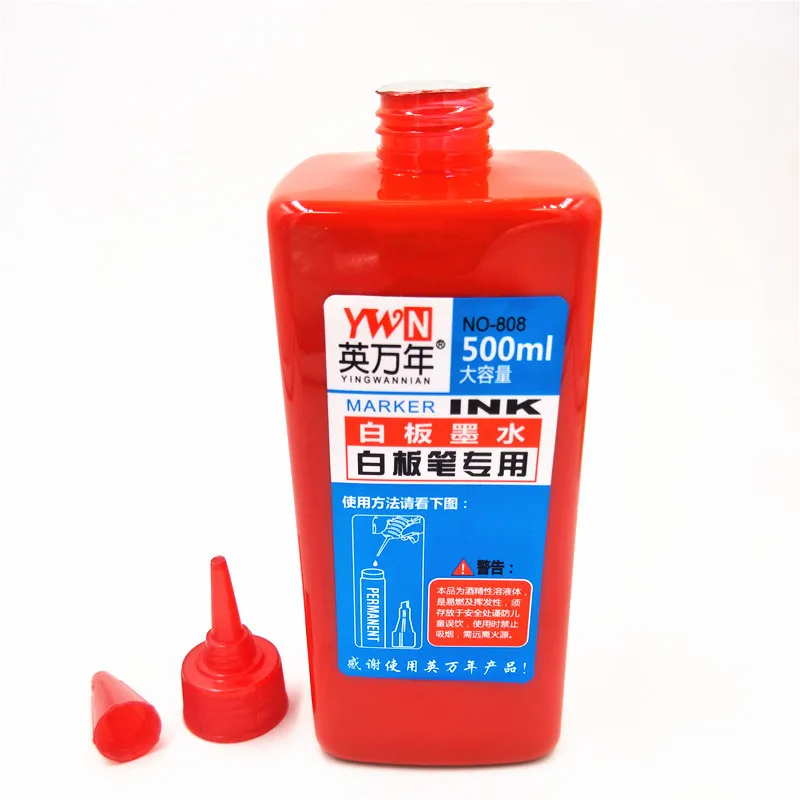Распродажа бутылка 500 мл заправляемые чернила для заправки чернил маркер белой доски черный красный синий 3 вида цветов школьные офисные принадлежности