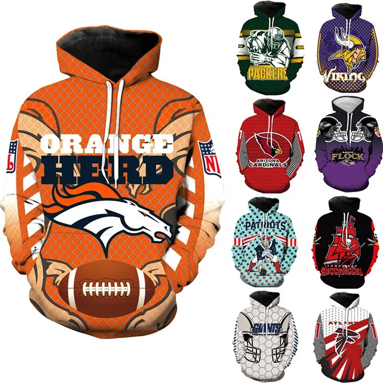 denver broncos 3d moletom com capuz