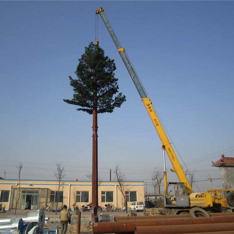 20m 25M 30M 40M Steel HDG Artificial Telecom Monopole Tree Tower Self ...