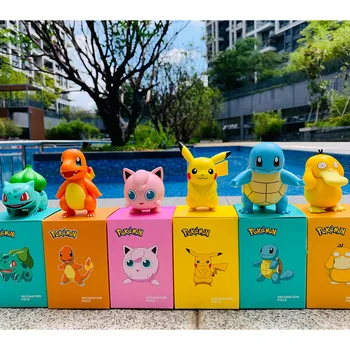 cute version cartoon collection model anime action figure monsters vinyl doll battle pikachu action figure with gift box