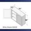 White Shaker-W3630