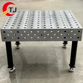 Industry 3D Welding Table Locking Casters Integrated Measuring Ruler & Clamp Storage for Workshop