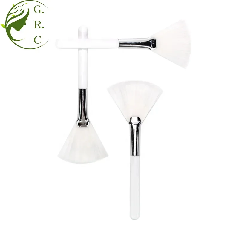 F Custom Low Moq Private Label Facial Mud Fan Masking Brush Eco Friendly Disposable Silicon Face Mask Brush for Mask Application