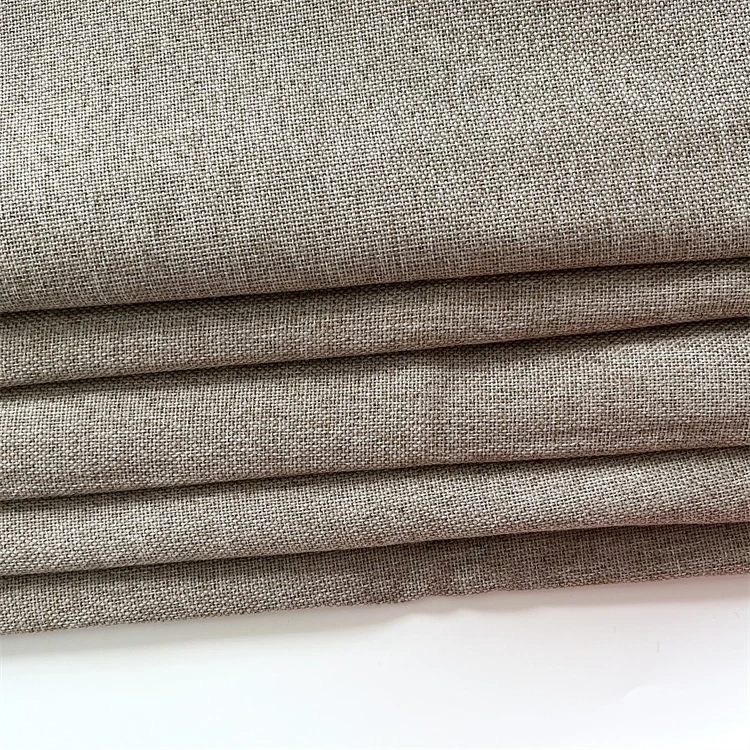 300cm Width 3 Pass Polyester Linen Blackout Curtain Fabric Home Textile ...