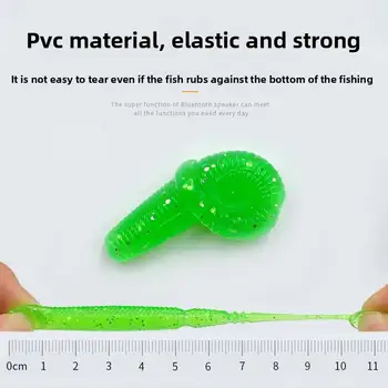 Factory Direct 7.5cm 3G Grooved Screw T-Tail Monster T-Tail Fish Lure Soft PVC Bass Bait Fishing Lure – Soft Lure – view 5