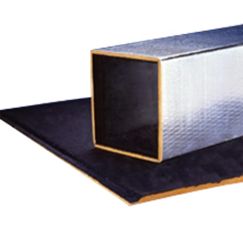 2025 New Fireproof Fiberglass Insulation Duct Board for Hvac 64kg/m3 50mm Glass Wool Panel with Black Tissue and Aluminum Foil