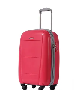 19 Inch Zipper Luggage PP Hard Shell Carry on Luggage Spinner Wheels Waterproof Trolley Bag Featuring Lock Drawbar for Travel