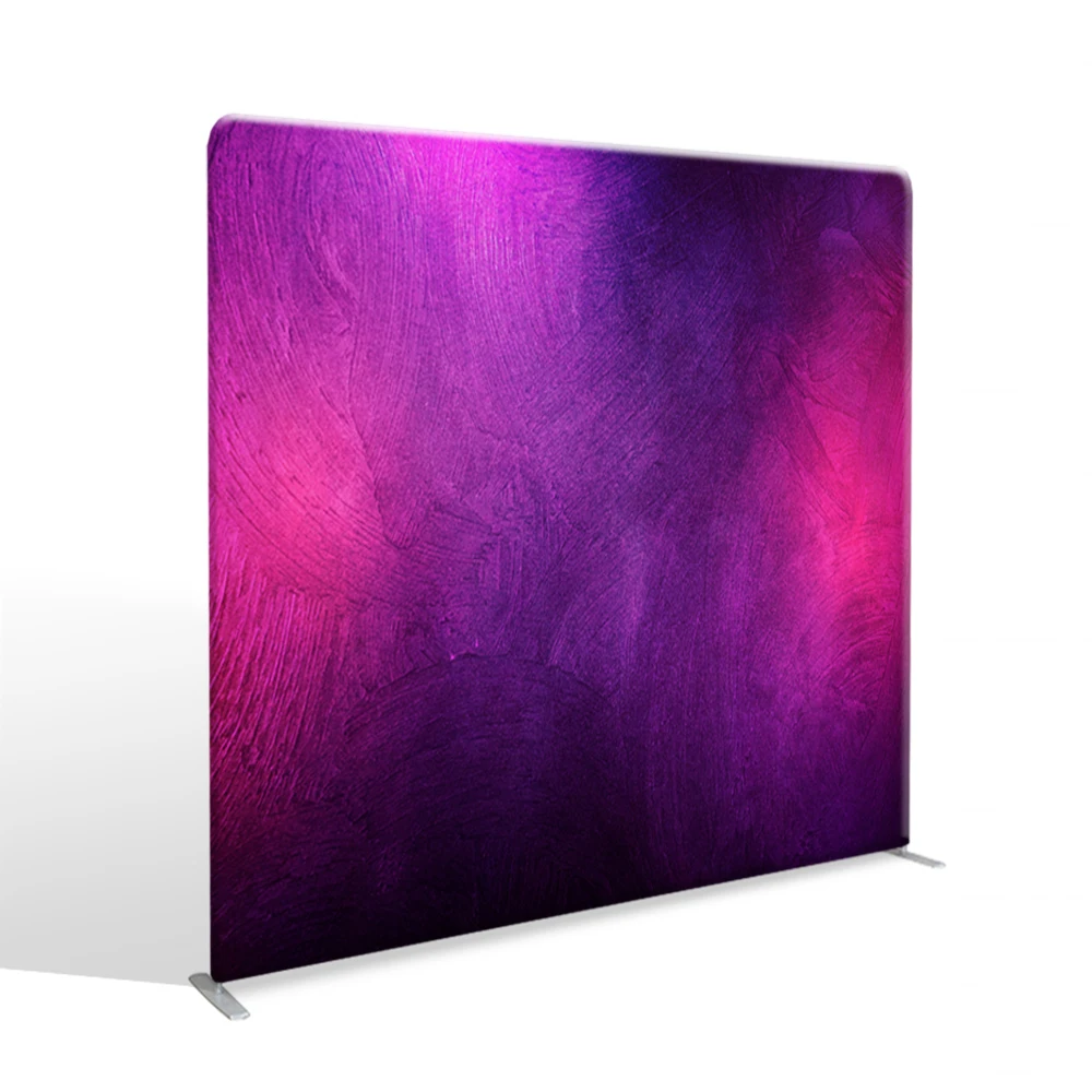 Custom Exhibition Pillow Case Backdrop Display with Aluminum Frame - Tension Fabric Double Sided Photo Booth Stand Banner