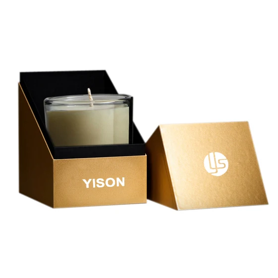 Custom Logo Glass Candle Jars Package Candle Box Packaging Luxury With Ribbon