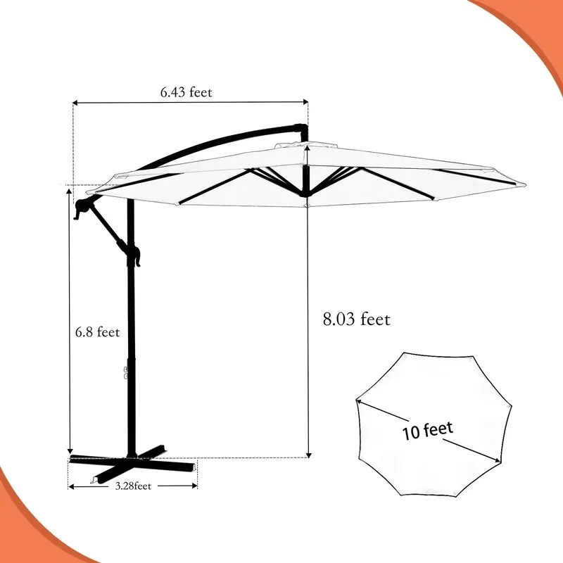 New excellent garden umbrella outdoor square top umbrella