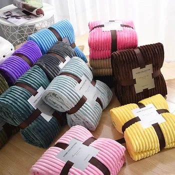 Stripe Blanket for All Seasons Luxury Throw Blanket for Indoor Sofa Cover Tv Blanket Knee Cover Office Naping