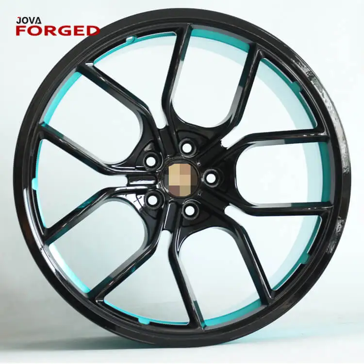 Turquoise Car Rims On Silver