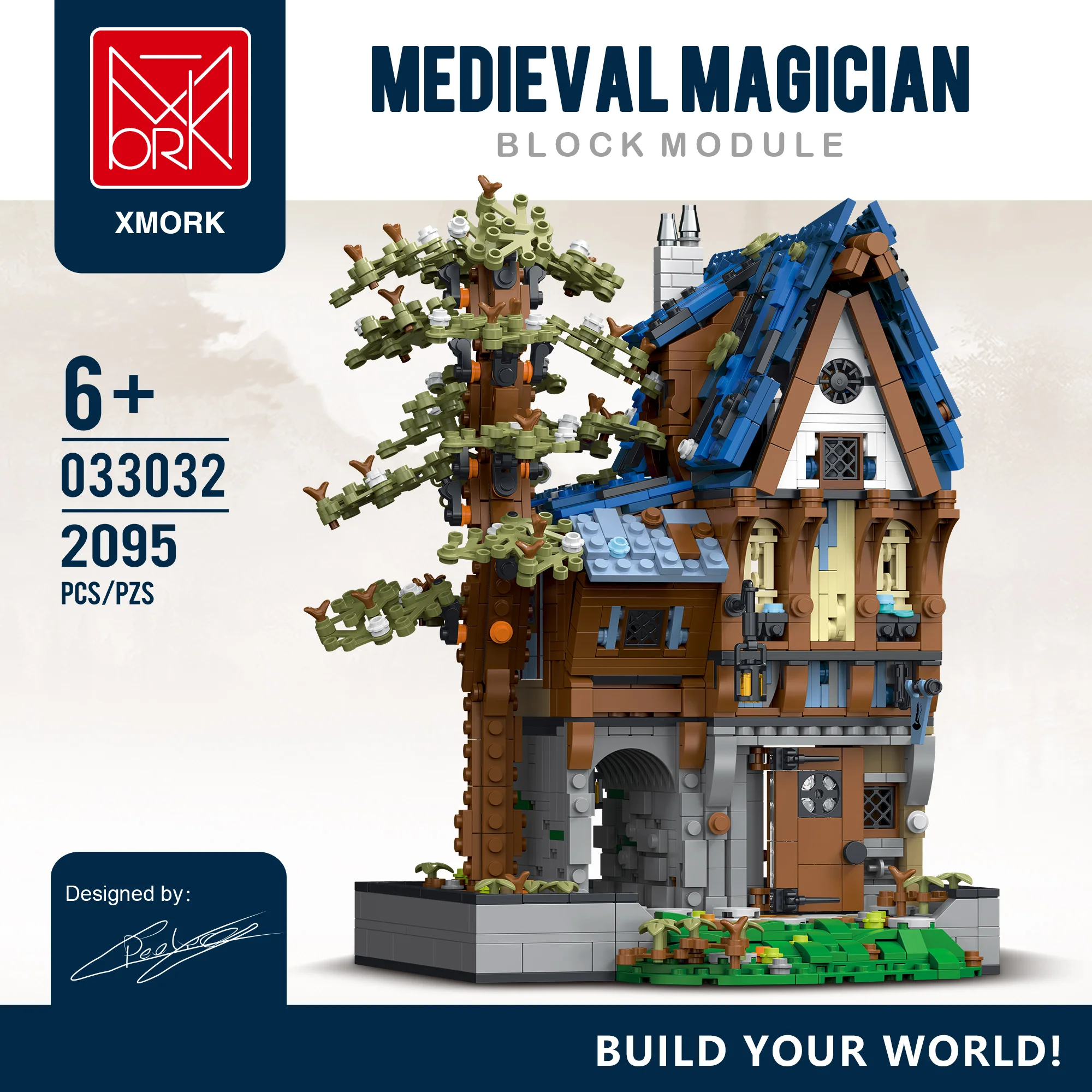 MORK 033032 Medieval Magician Building Blocks Sets City Street Series Model Building Blocks Toys  for Children