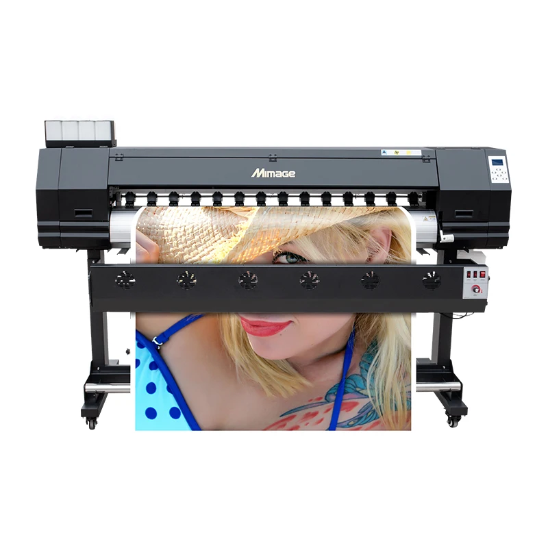 New update type 1.6m 1.8m wide format Eco solvent printer and cutter printing machine price