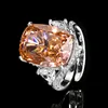adjustable size Ice Flower cut papalacha ring