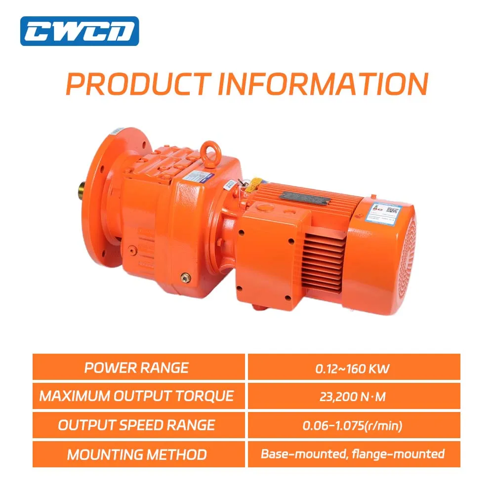 Wholesale Factory Price R Series Motor Speed Reducer Low Energy Consumption Helical Gearing Planetary Gearbox for Farm ODM