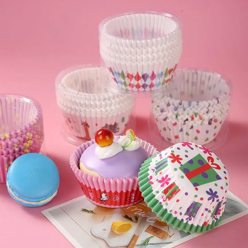 100% Food Grade Material 100pcs/box Muffin Cup Cake Paper Baking Cups ...