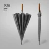 Madera maciza de 16 varillas, tela de impacto 280T - gris empresarial.