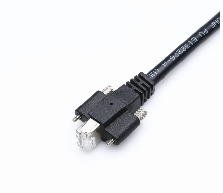 Industrial Camera Network Cable GigE Ethernet Cable RJ45 Male to Male with Screw