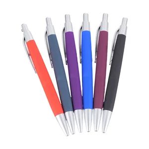 Customized Logo High-End 1mm Ballpoint Pen Portable Plastic Conference Signature Pen with Bullet Head for Business Meetings