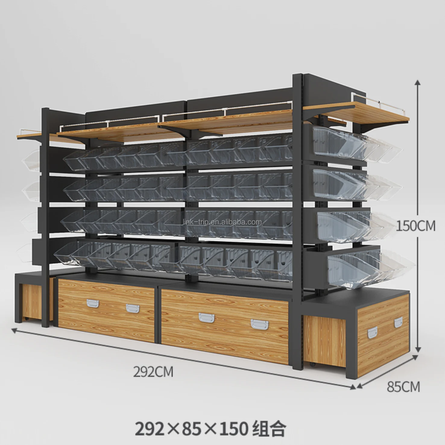 Grocery Store Metal Supermarket Shelves Lozier Gondola Shelving Retail