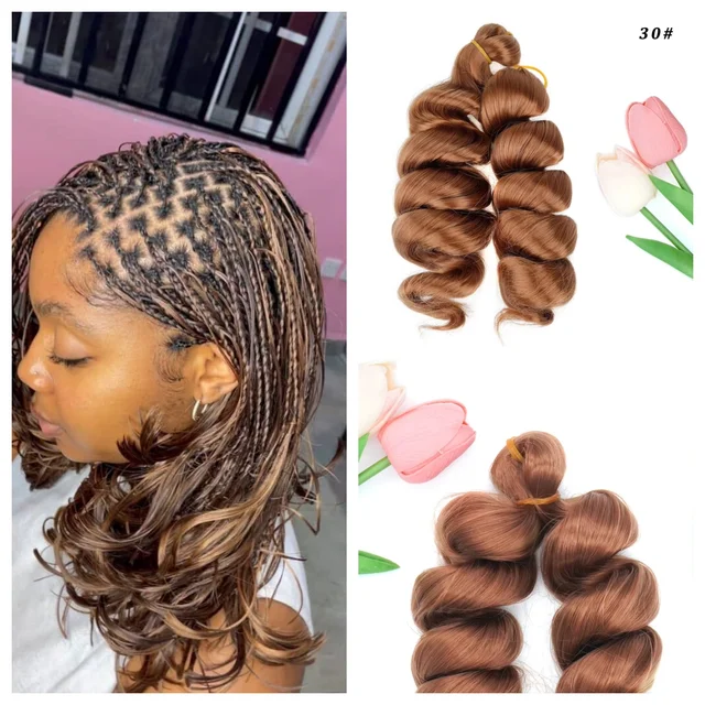 KAMA Salon Quality Loose Wave Short Spiral Braid Goddess Braids Synthetic Hair Black Woman 12inch China Curl Braiding Heat