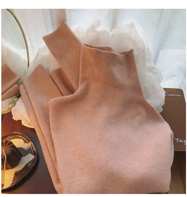 Women's High-neck Winter Jumper Soft Inner Design Thickened Viscose ...