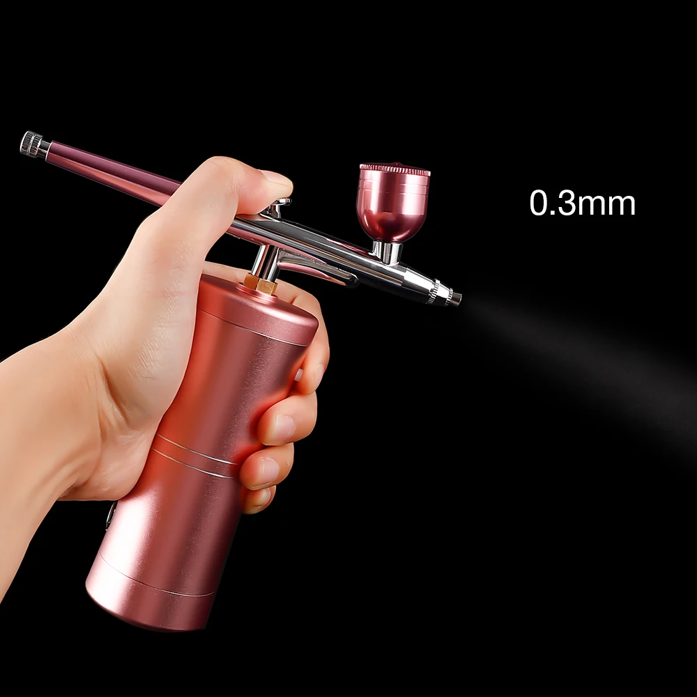 7cc Airbrush, Handheld Spray Brush Rechargable Hose 0.2mm/0.3
