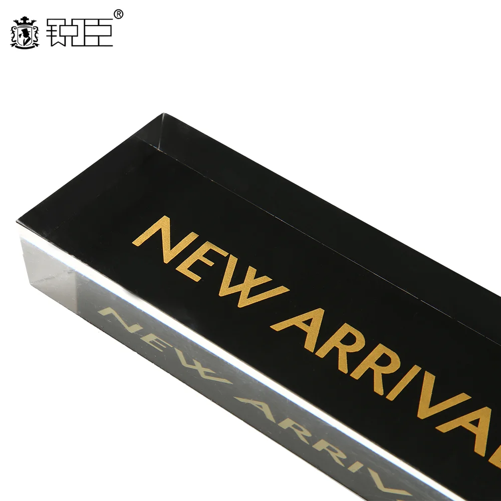 Custom Cube Acrylic Sign Brand Block Display Brick Board Desk Printed Logo Sign Block Holder