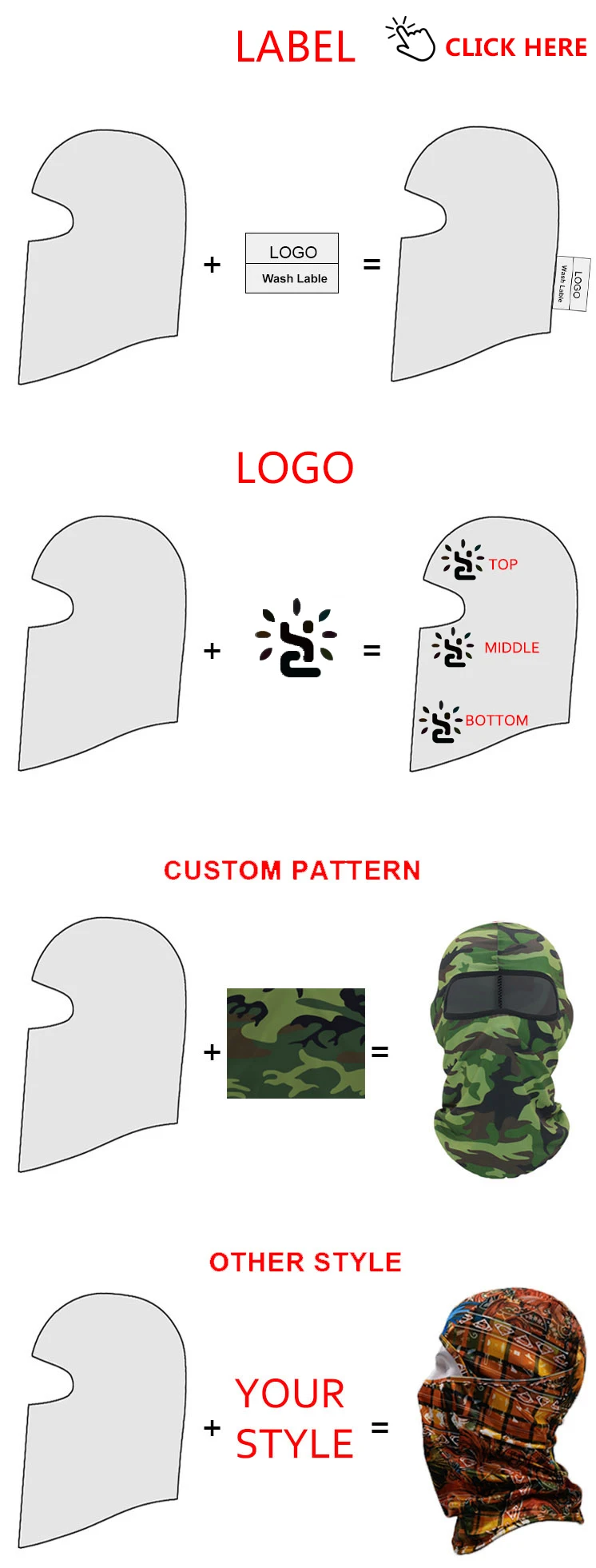 Balaclava Ski Mask Ninja Style Sewing Pattern